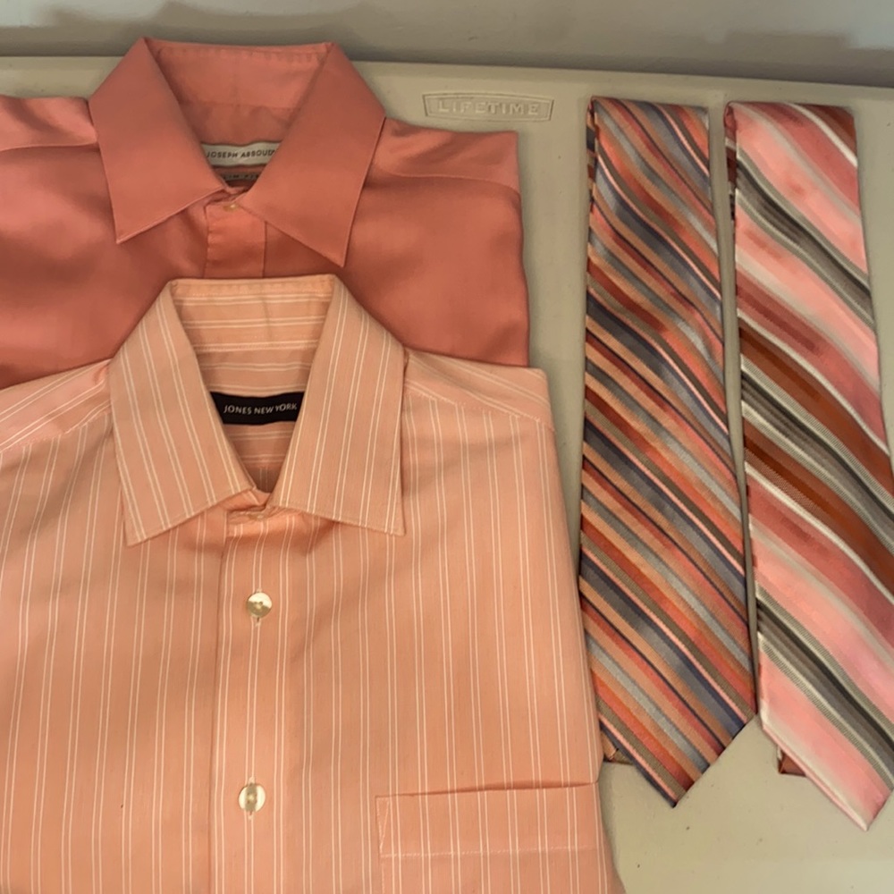 👔 DRESS SHIRT & TIE BUNDLE❗️2 Shirts & 2 Ties❗️